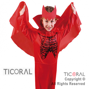 DISFRAZ DIABLITO NI�O CAND T.2 C/VINCHA Y CAPA x 1